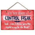 Highland Woodcrafters CONTROL FREAK HANGING SIGN 9.5 X 5.5 4101728